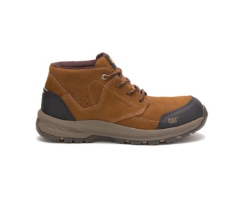 Caterpillar Work Shoes South Africa Resolve Mid Composite Toe Brown - Cat Shoes For Men - JM3269840